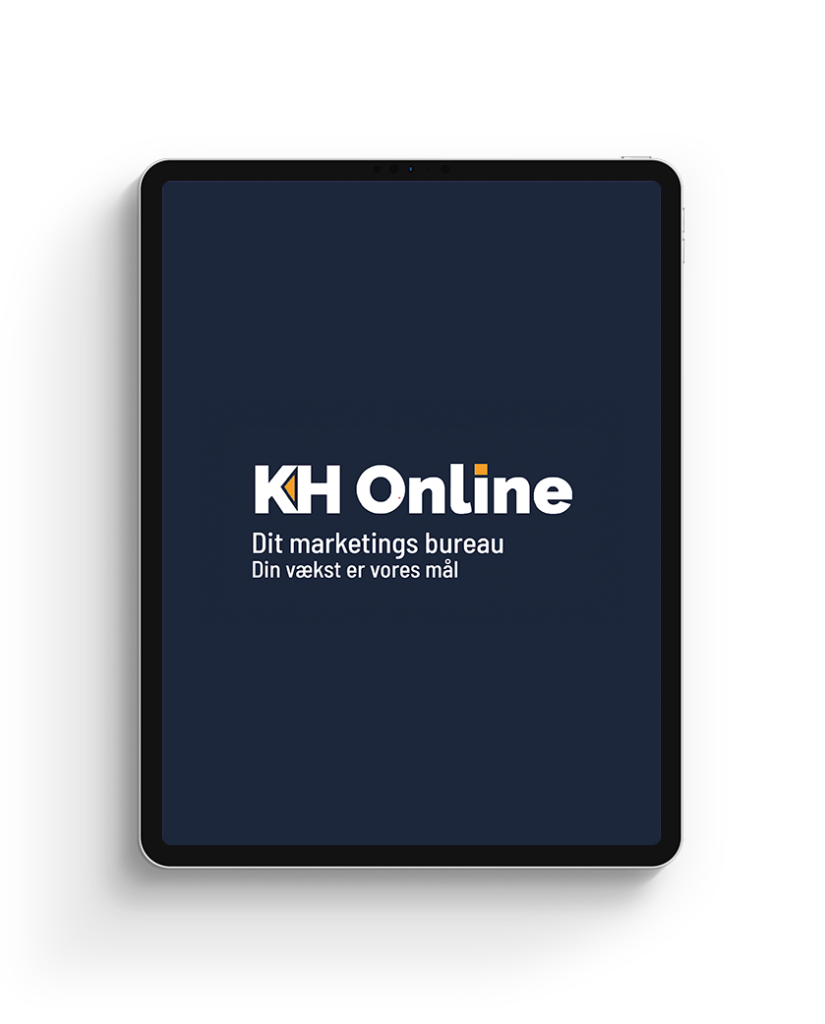 KH Onlines logo on a tablet.