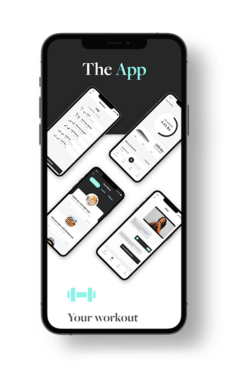 LonaFits site on a mobile with the app section description.